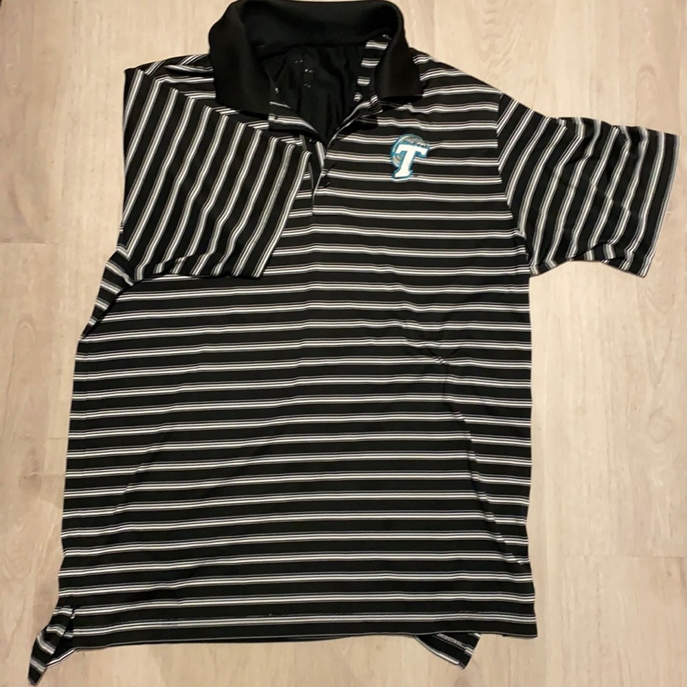 Tulane Striped Adidas Golf Shirt